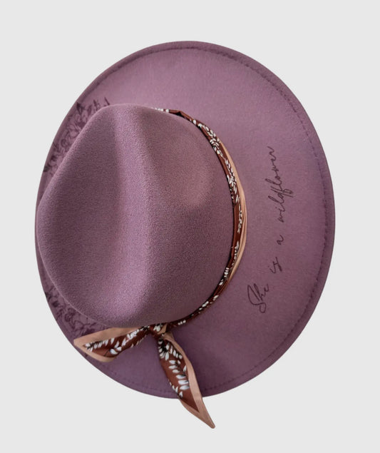 Custom burnt cowboy hat